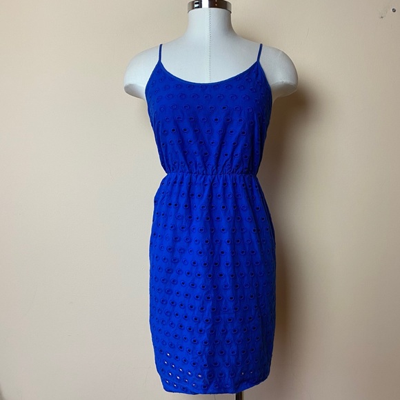 Madewell Dresses & Skirts - Madewell Royal Blue Eyelit Embroidered Dress